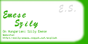 emese szily business card